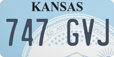 KS license plate 747GVJ
