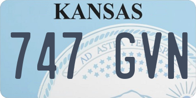 KS license plate 747GVN