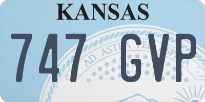 KS license plate 747GVP