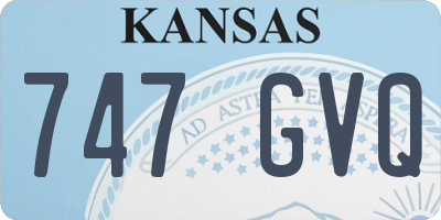 KS license plate 747GVQ