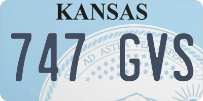 KS license plate 747GVS