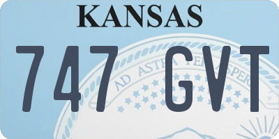 KS license plate 747GVT
