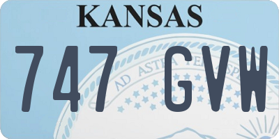 KS license plate 747GVW