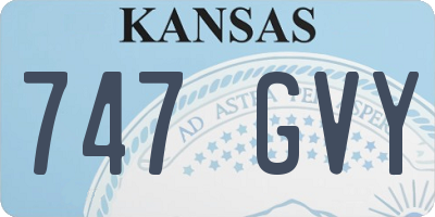 KS license plate 747GVY