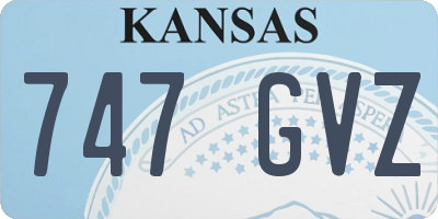 KS license plate 747GVZ