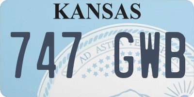 KS license plate 747GWB