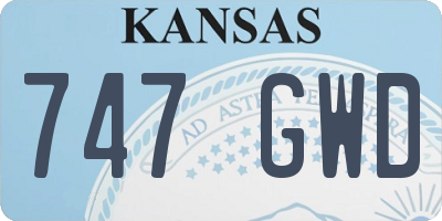 KS license plate 747GWD