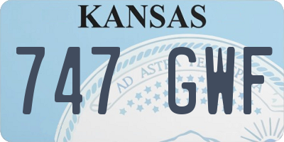 KS license plate 747GWF
