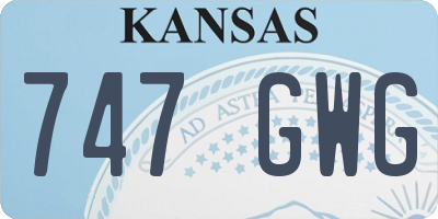 KS license plate 747GWG