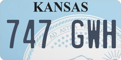 KS license plate 747GWH