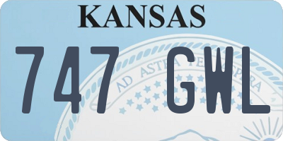 KS license plate 747GWL