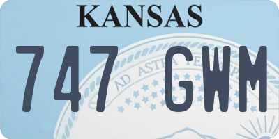 KS license plate 747GWM