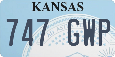 KS license plate 747GWP