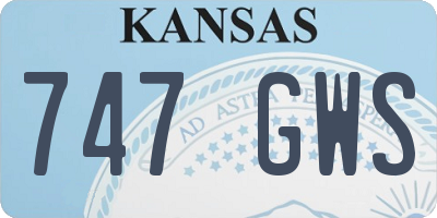 KS license plate 747GWS