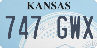 KS license plate 747GWX