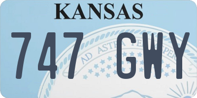 KS license plate 747GWY