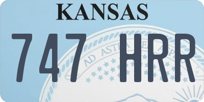 KS license plate 747HRR