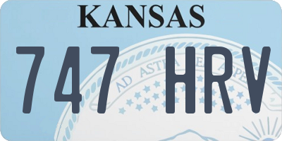 KS license plate 747HRV