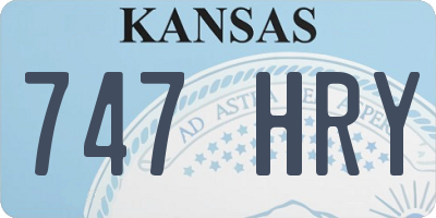 KS license plate 747HRY