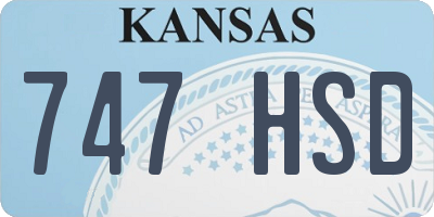 KS license plate 747HSD