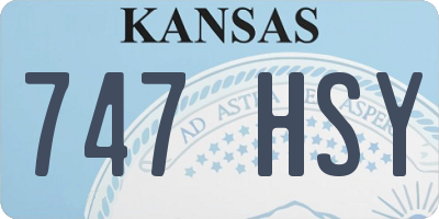 KS license plate 747HSY