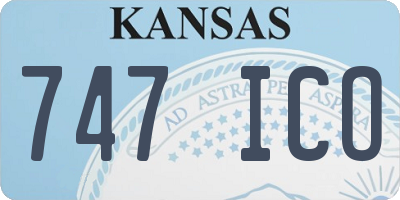 KS license plate 747ICO