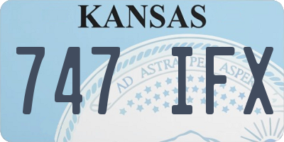 KS license plate 747IFX