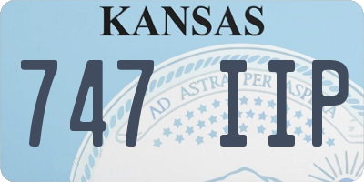 KS license plate 747IIP