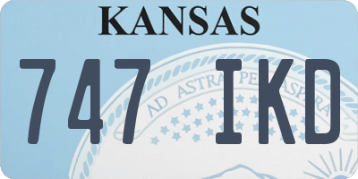 KS license plate 747IKD