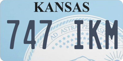 KS license plate 747IKM