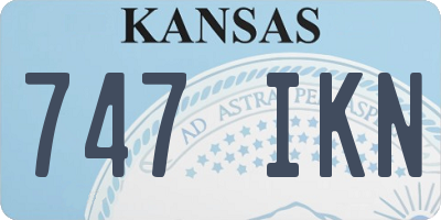 KS license plate 747IKN