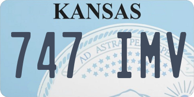 KS license plate 747IMV