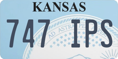 KS license plate 747IPS