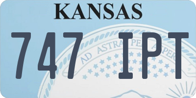 KS license plate 747IPT