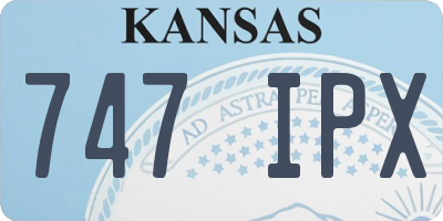 KS license plate 747IPX