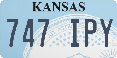 KS license plate 747IPY