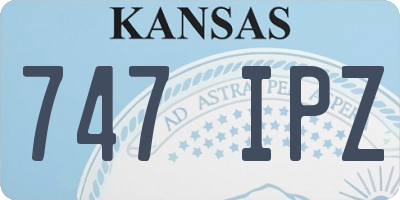 KS license plate 747IPZ