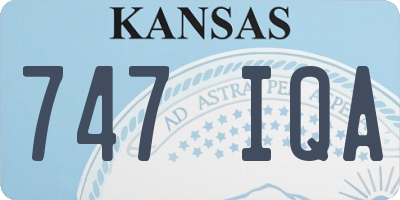KS license plate 747IQA