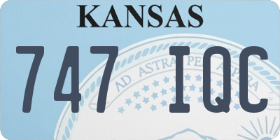 KS license plate 747IQC