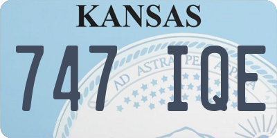 KS license plate 747IQE