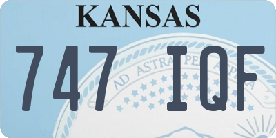 KS license plate 747IQF