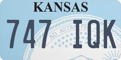 KS license plate 747IQK