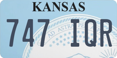 KS license plate 747IQR