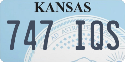 KS license plate 747IQS