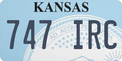 KS license plate 747IRC