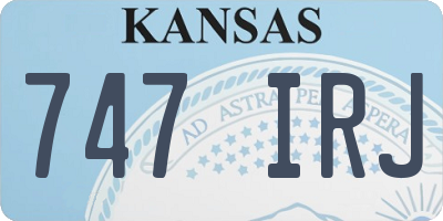 KS license plate 747IRJ