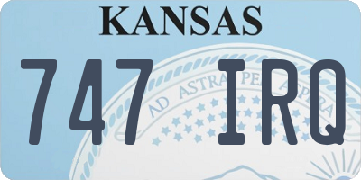KS license plate 747IRQ