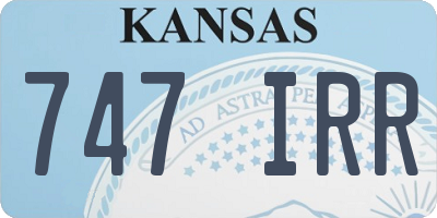 KS license plate 747IRR