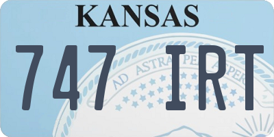 KS license plate 747IRT