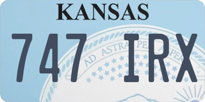 KS license plate 747IRX